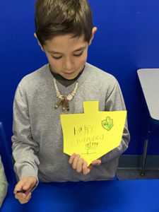 Learning about Hanukah at Hebrew Congregation of Somers